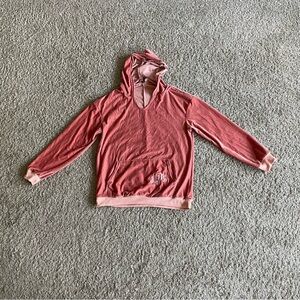 Y2K Velour Hooded Sweatshirt Small